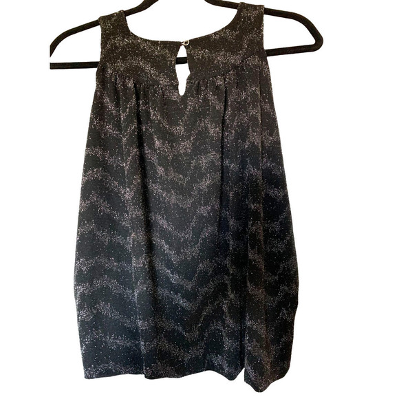 Anthropologie Carly Shimmer Top Blouse Sleeveless Black Size Small NWT Ret $78 - Picture 5 of 10